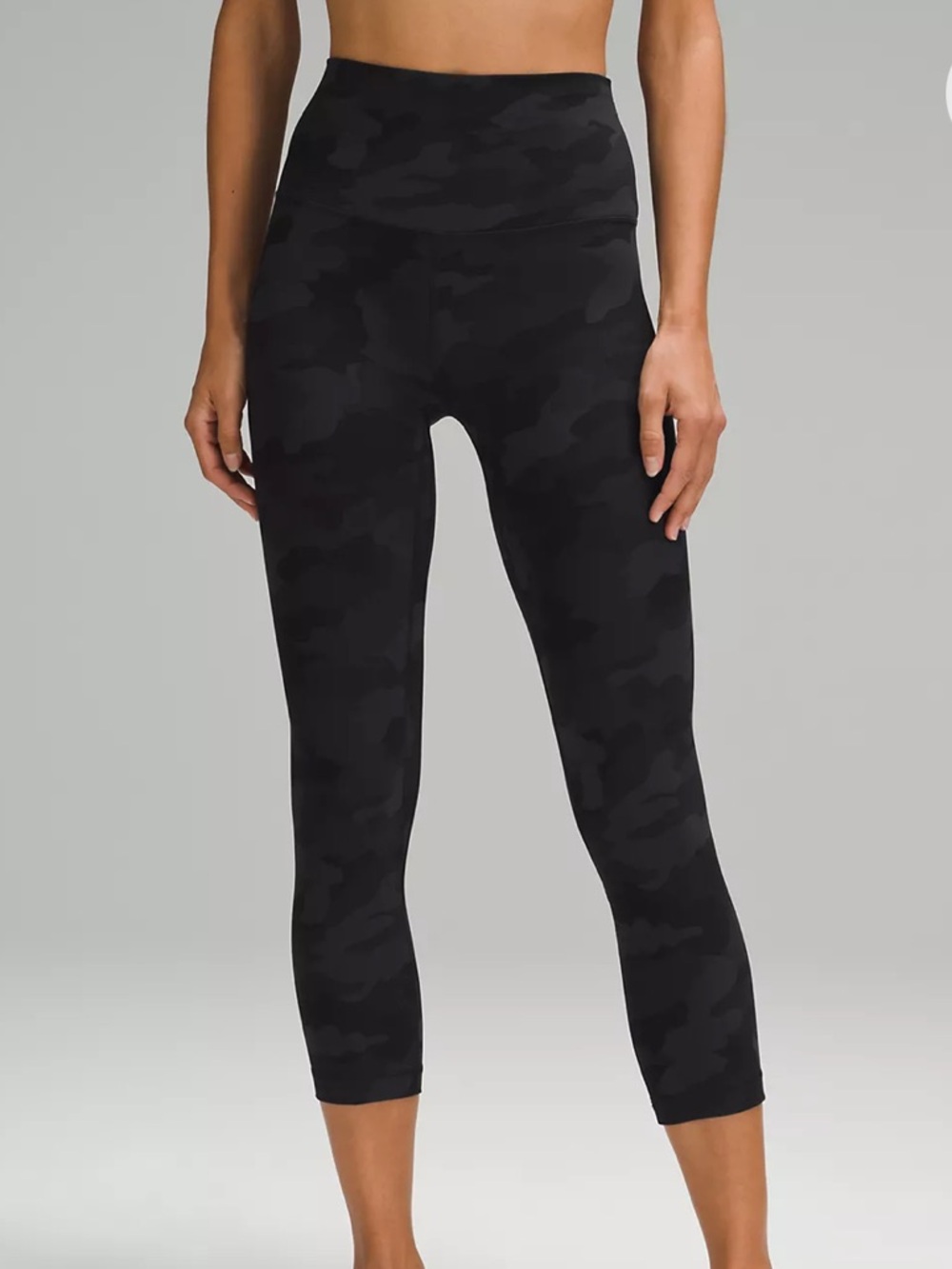 Lululemon Womens Align High Rise Crop Leggings Athletic Workout Leggings Camo 6